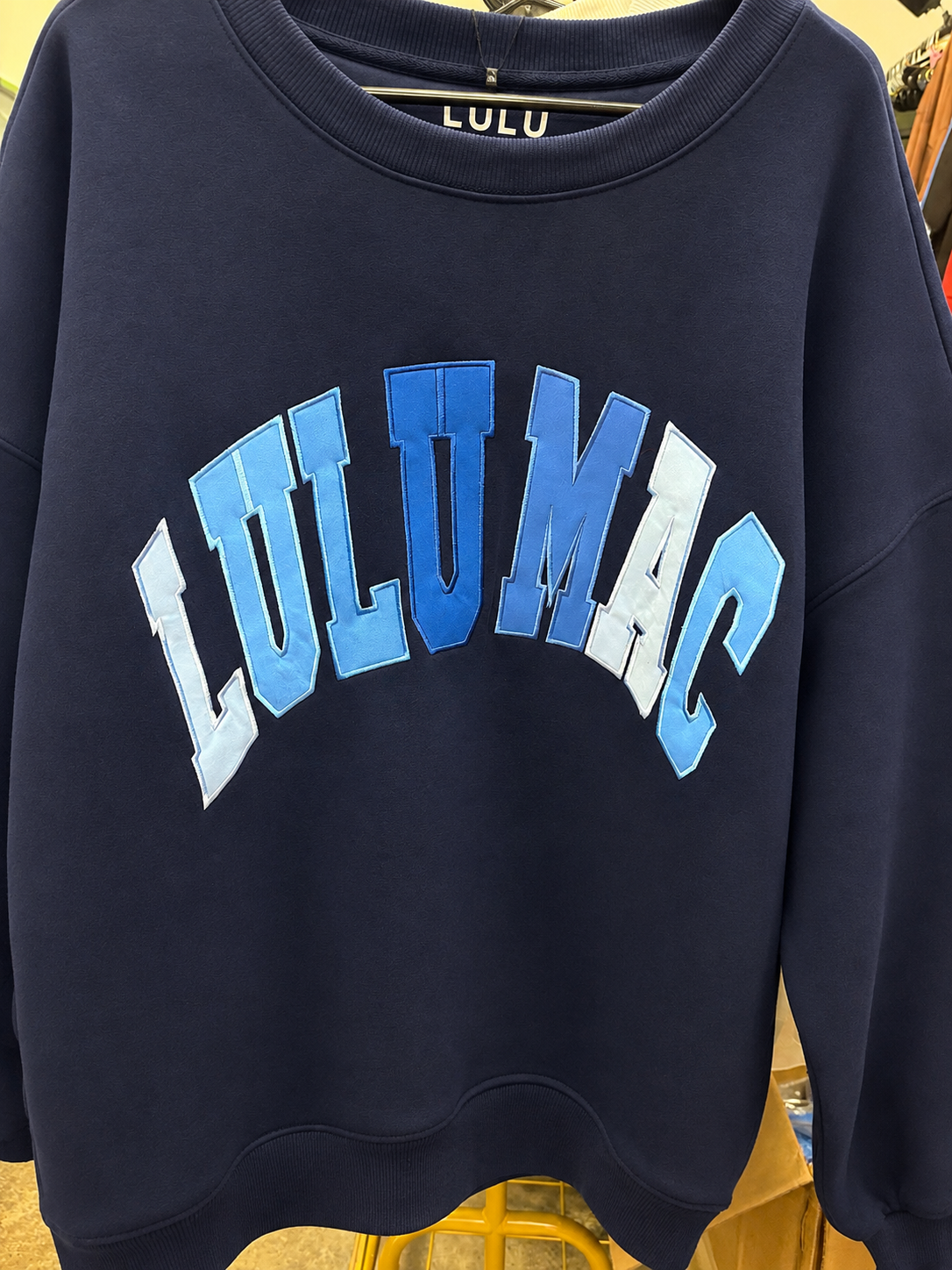 Lulu Mac Navy Colorblock Sweatshirt