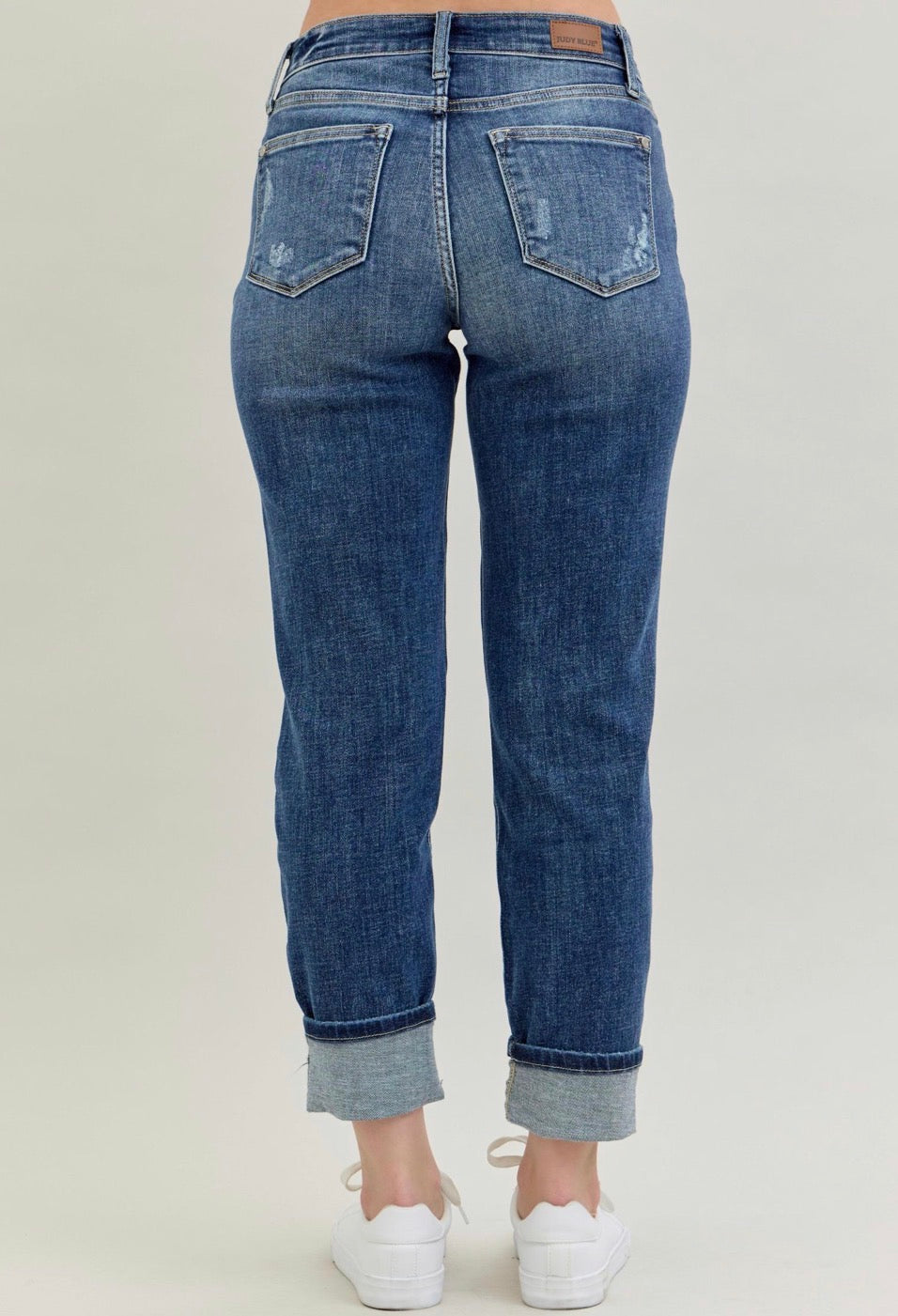 MR Cuffed Destroy Boyfriend Jeans  • Judy Blue