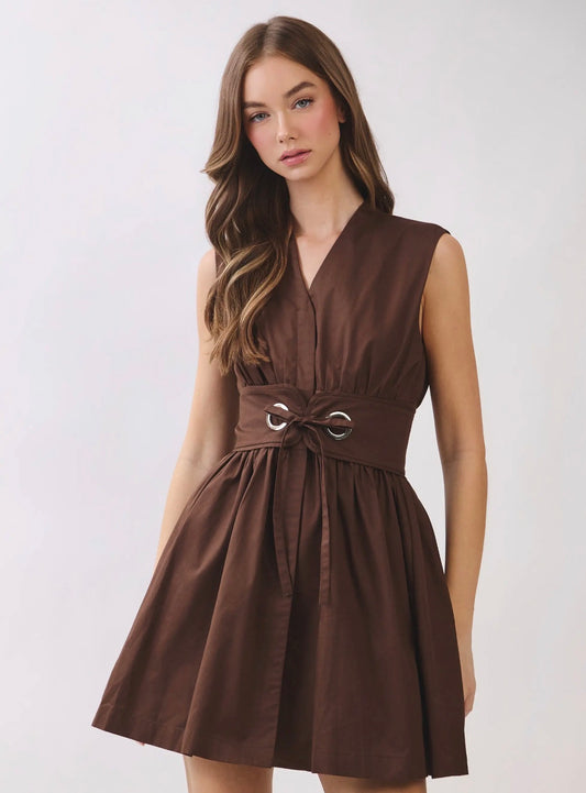 Mocha Muse Mini Dress
