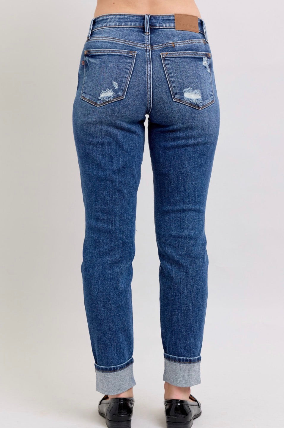 MR Boyfriend Destroy Cuff Jeans • Judy Blue