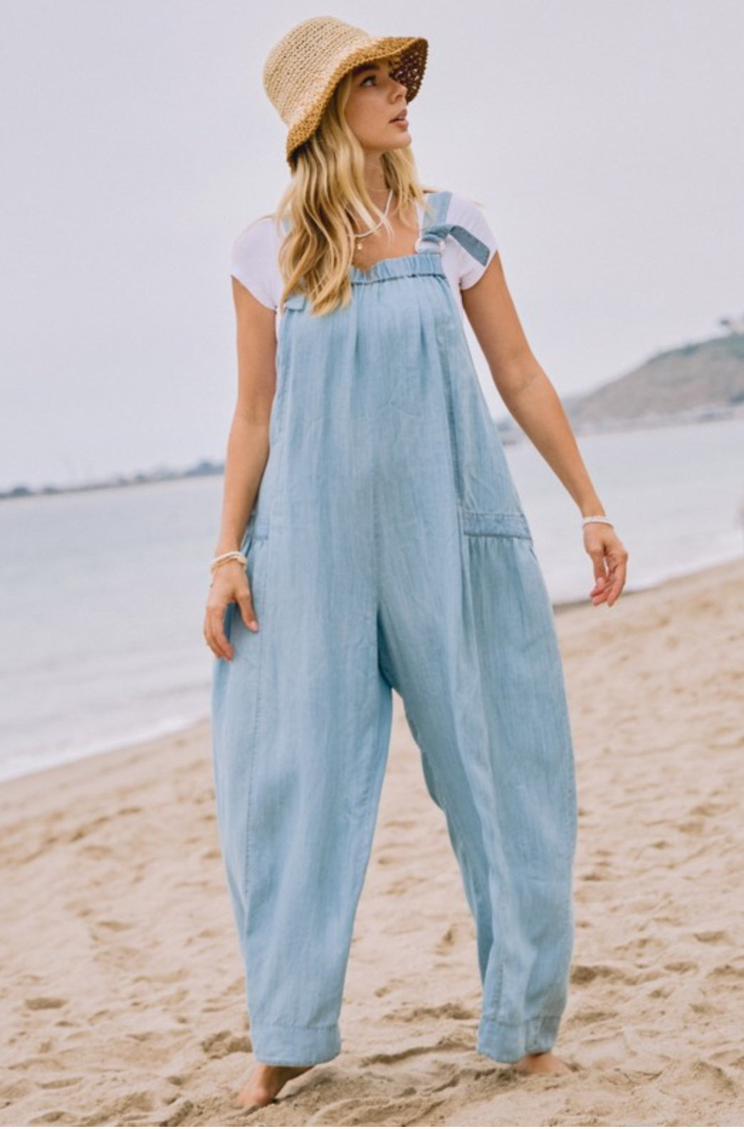 Acid Washed Barrel Jumpsuit