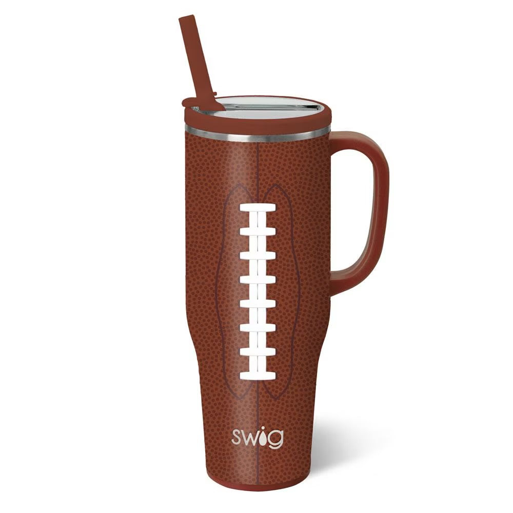 Football themed tumbler cup