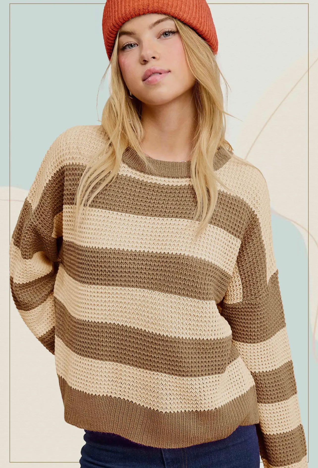 Loose Fit Round Neck Sweater - Talk of the Town