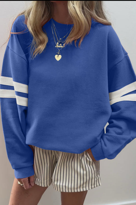 Varsity Striped Sweatshirt
