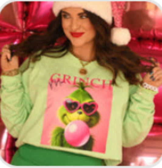 Mr Grinch Bubblegum Sweatshirt