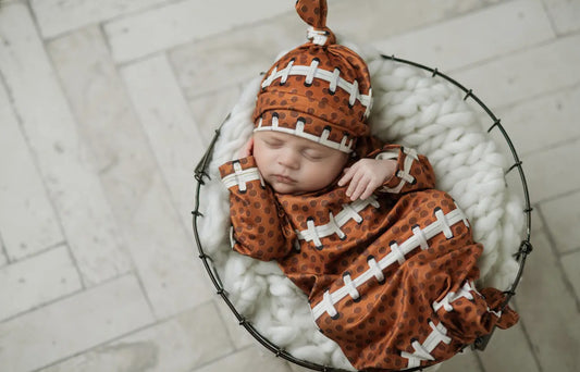 Infant Football Baby Gown Set