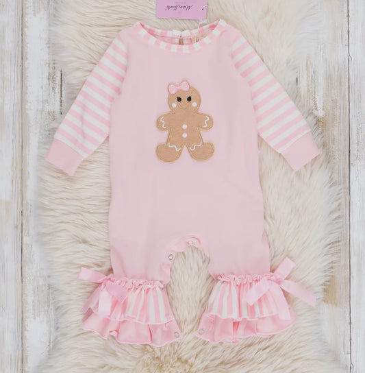Gingerbread Man Romper Pjs
