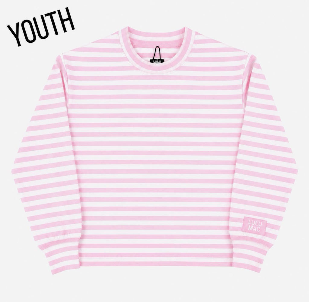 Lulu Mac Kids Striped Patch Long Sleeve Top
