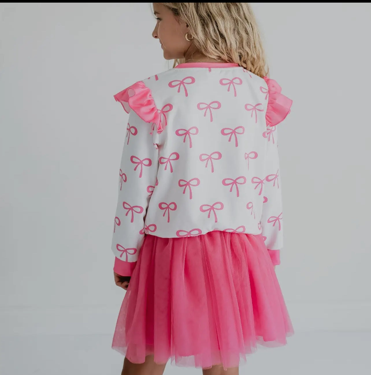 Pink & White Bow Skirt Set - Talk of the Town
