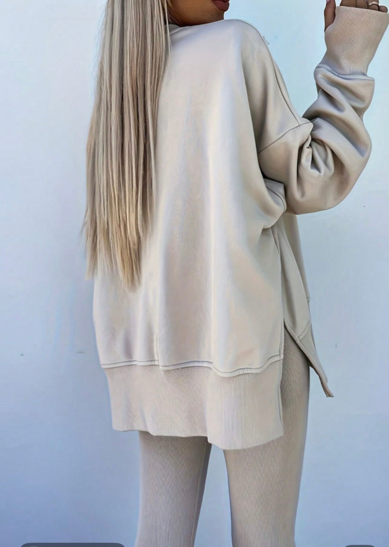 Ribbed Sweatshirt/Leggings Set - Talk of the Town