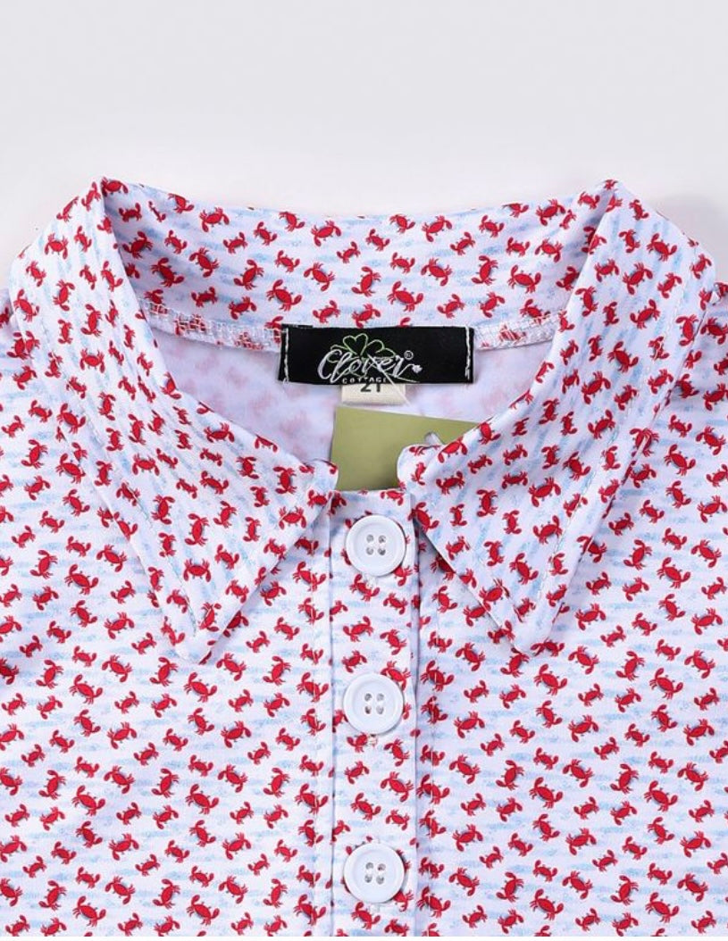 Crabby Boy Collared Shirt