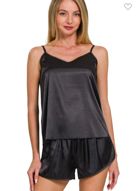 Satin Cami & Short PJ Set