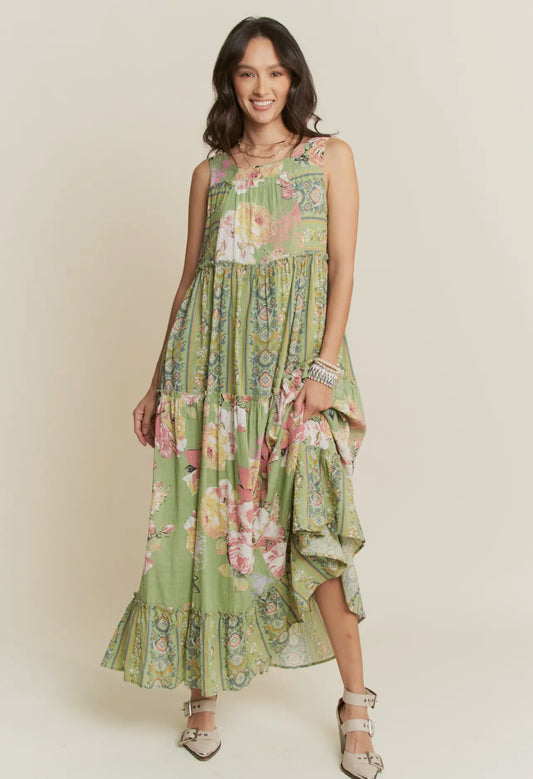 Davi & Dani Floral Boho Maxi Dress