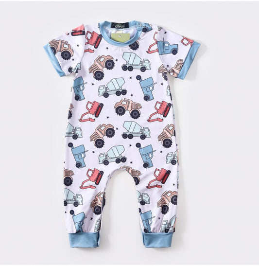 Dump Truck Boy Romper