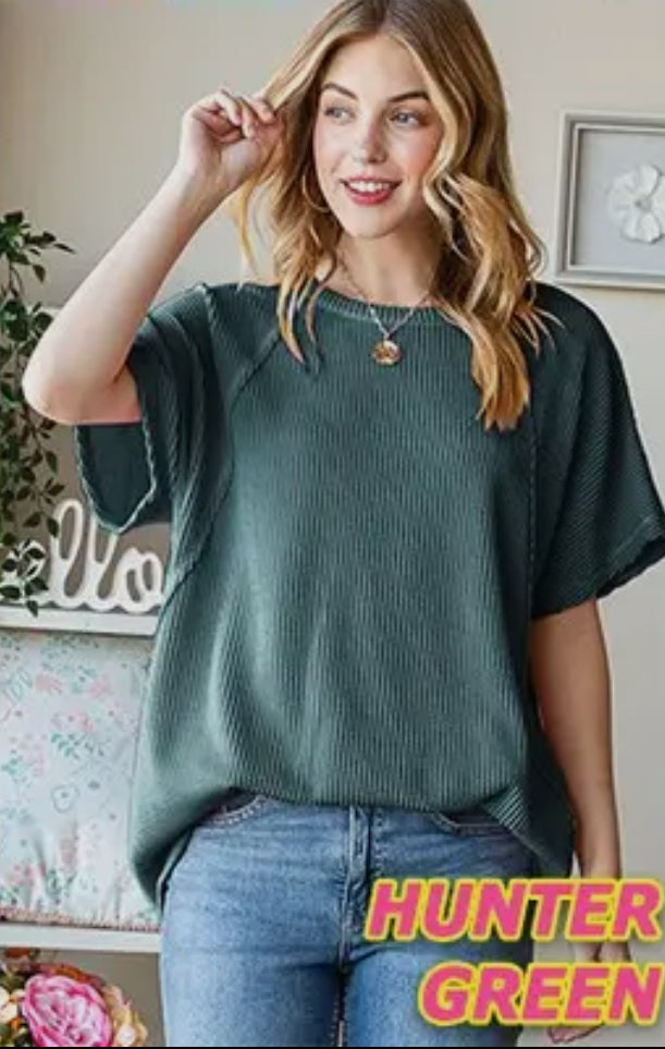Solid Urban Ribbed Top