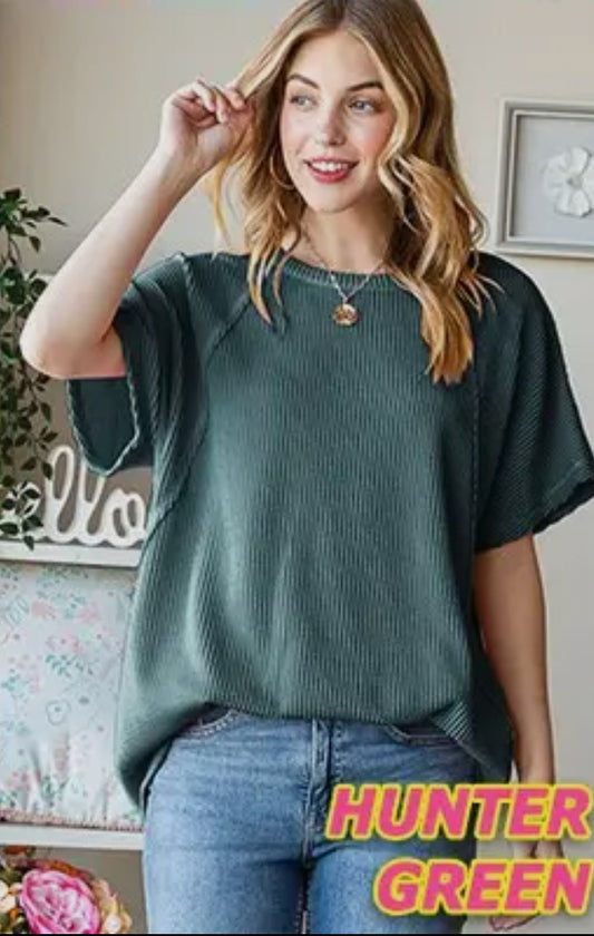 Solid Urban Ribbed Top