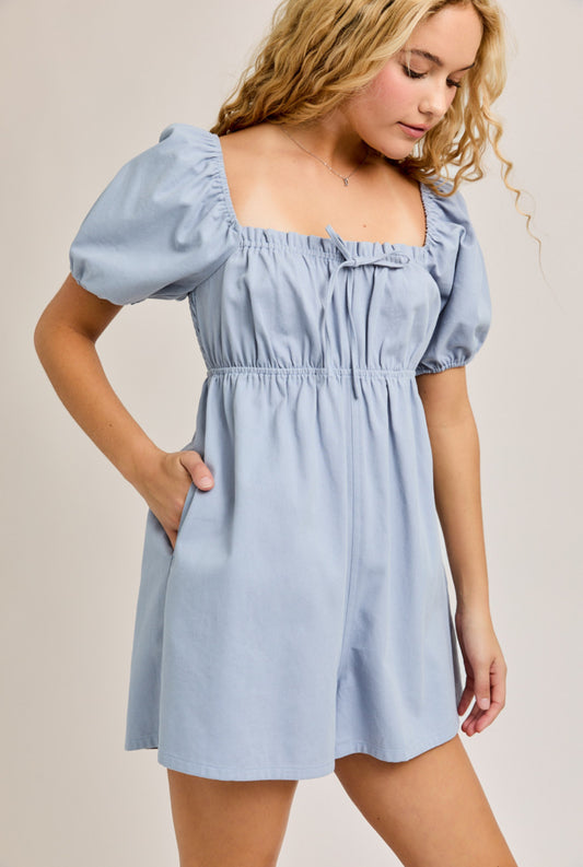 Puff Sleeve Romper