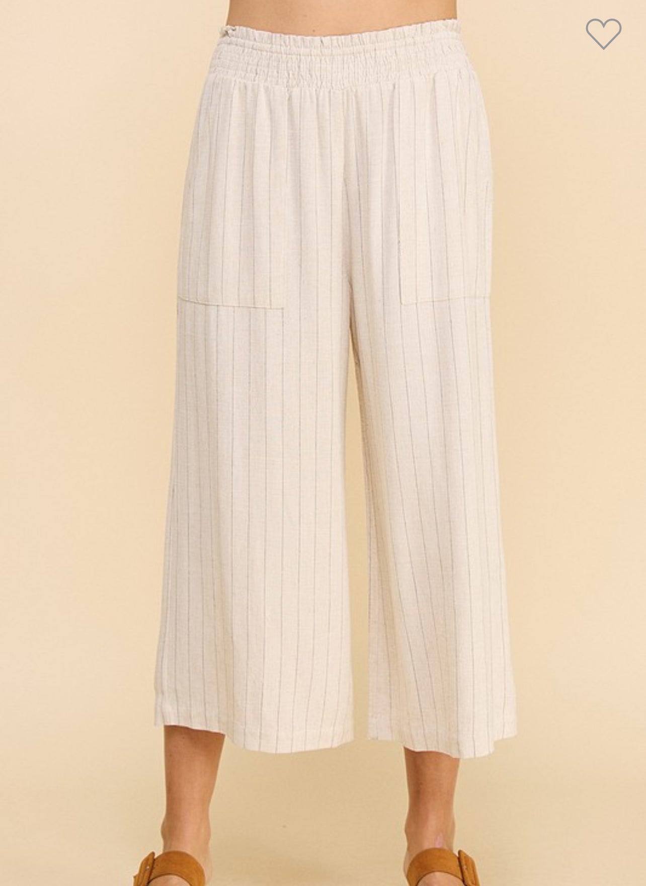 Pinstriped Smocked Pants Set