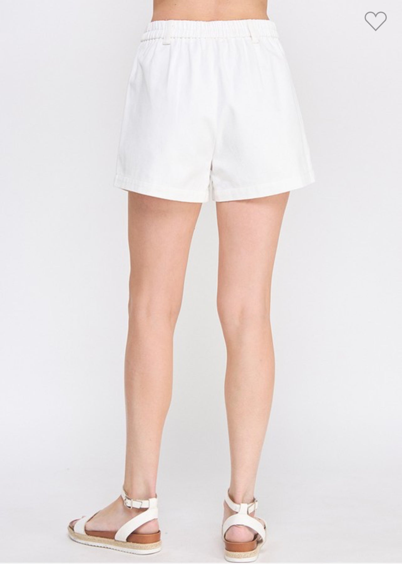 Twill Box Pleated Shorts