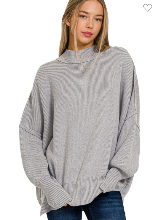 Side Slit Oversized Sweater