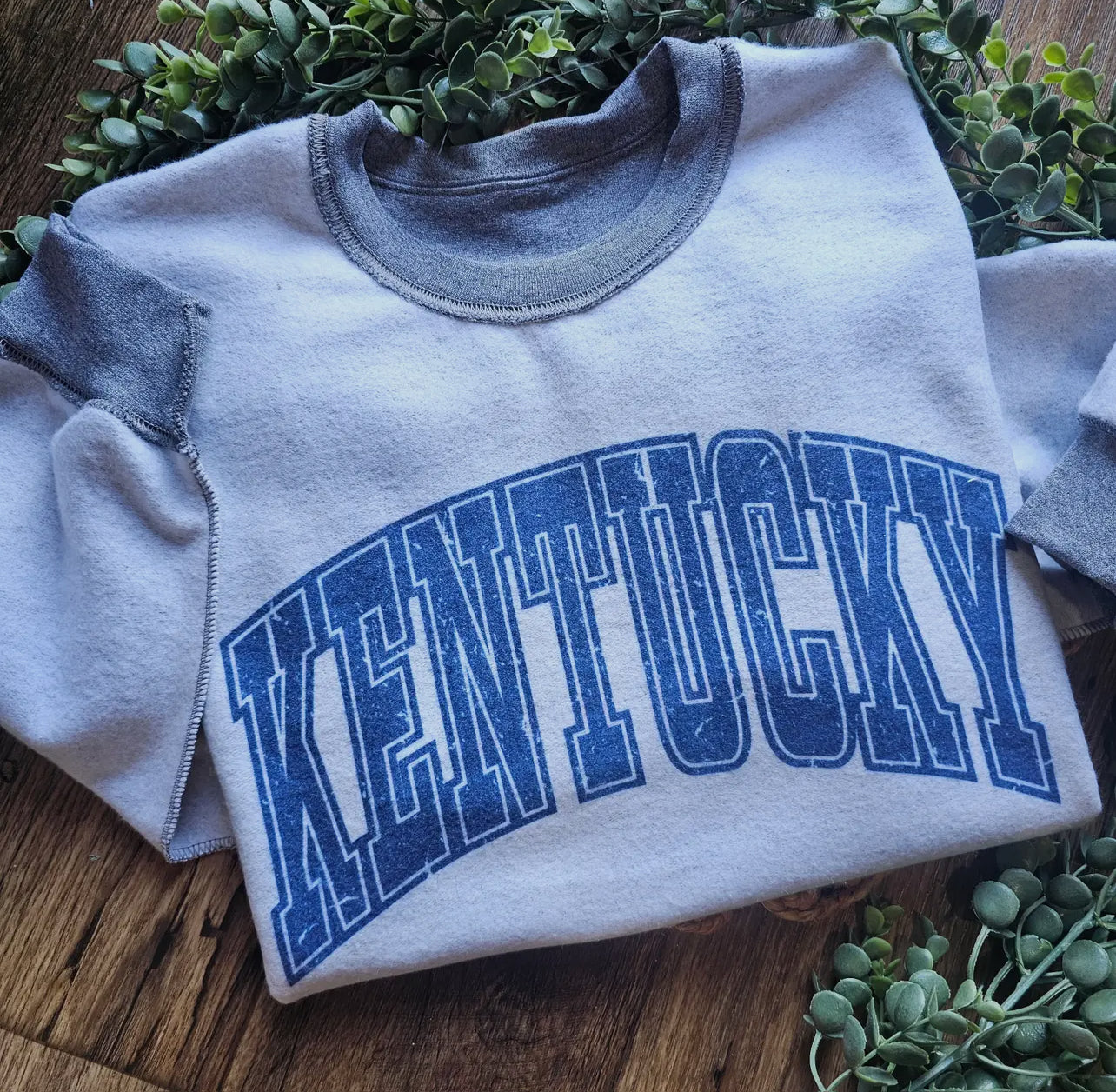 Reverse Distressed KY Sweatshirt