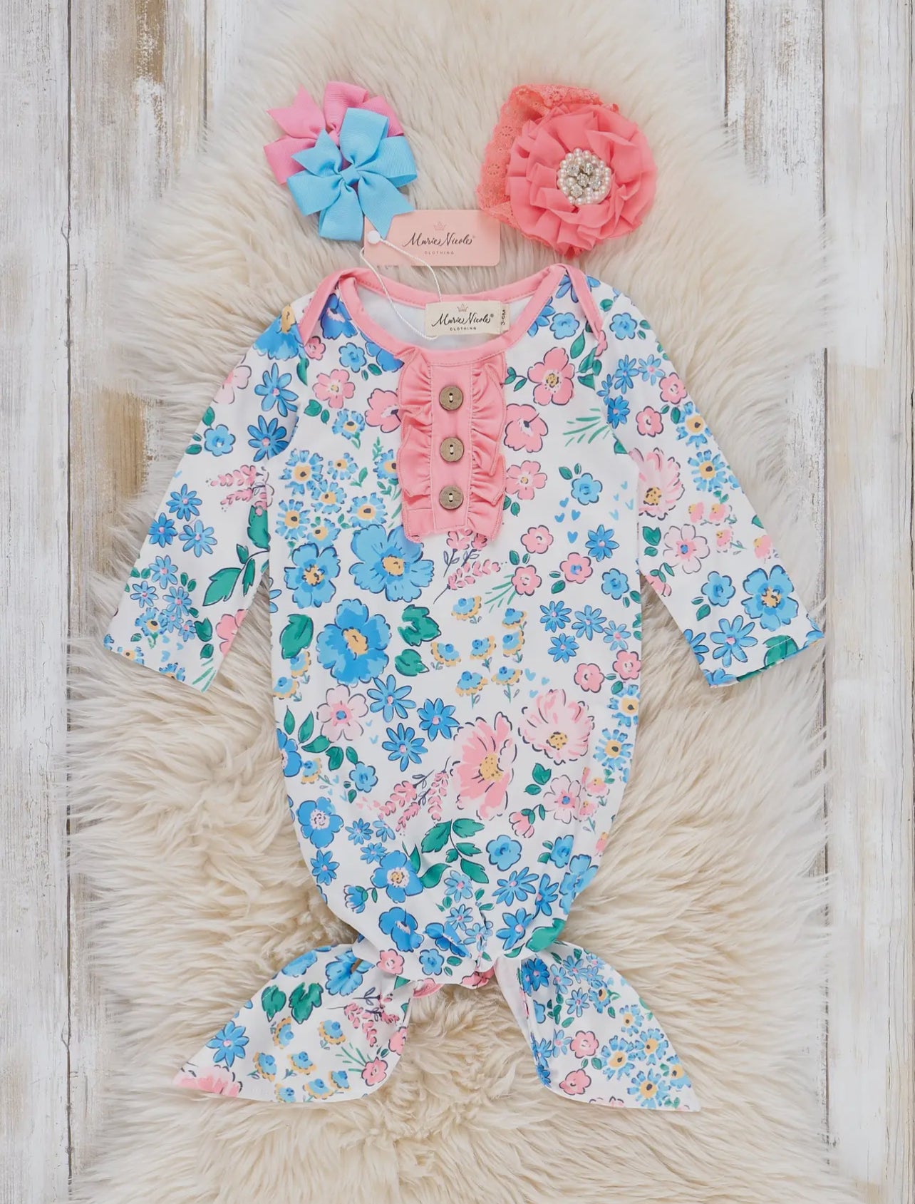 Floral Fantasia Ruffle Gown