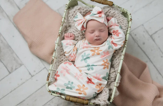 Flower Power Baby Gown Set