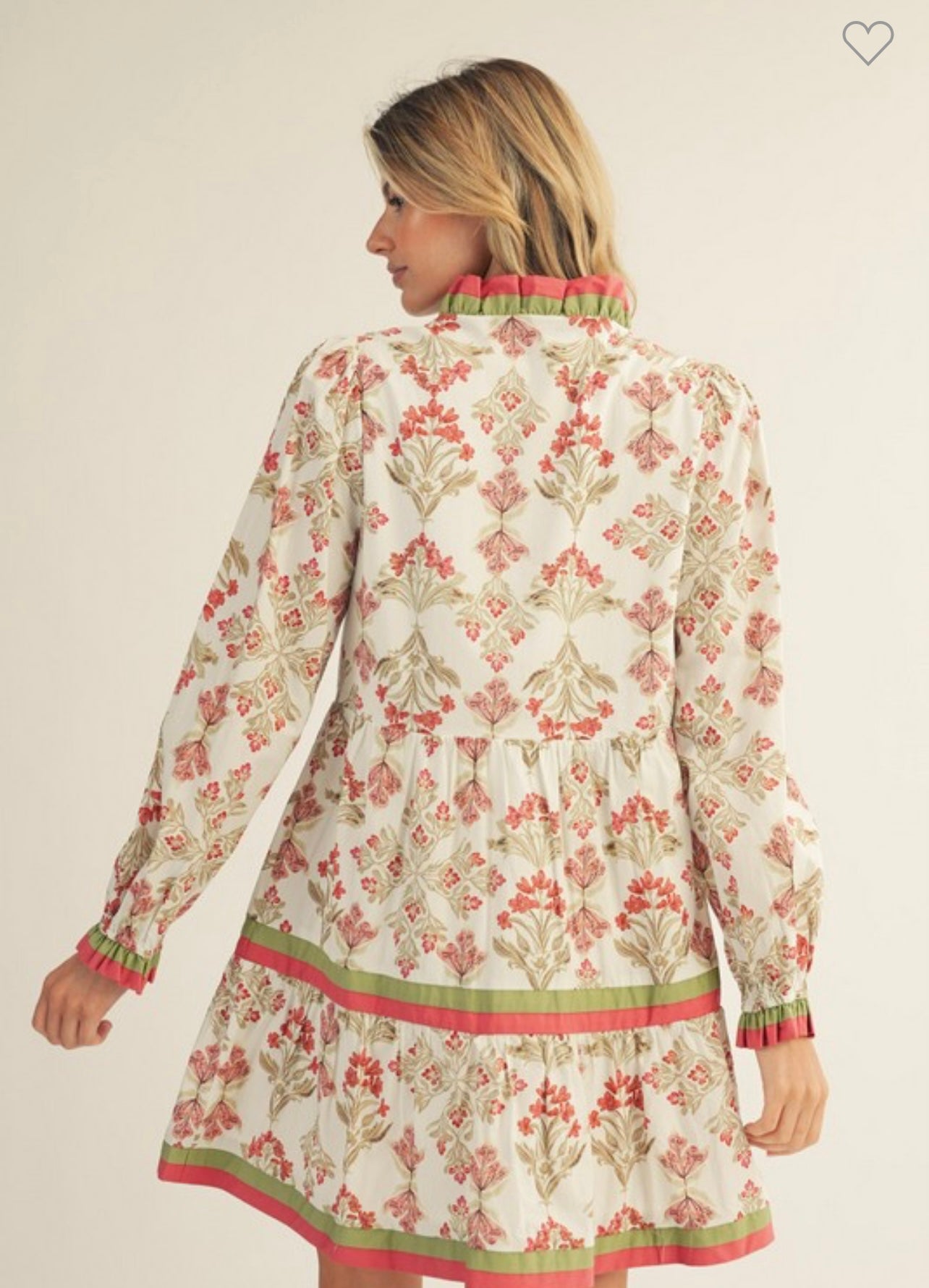 Ruffle Detail Floral Tiered Dress