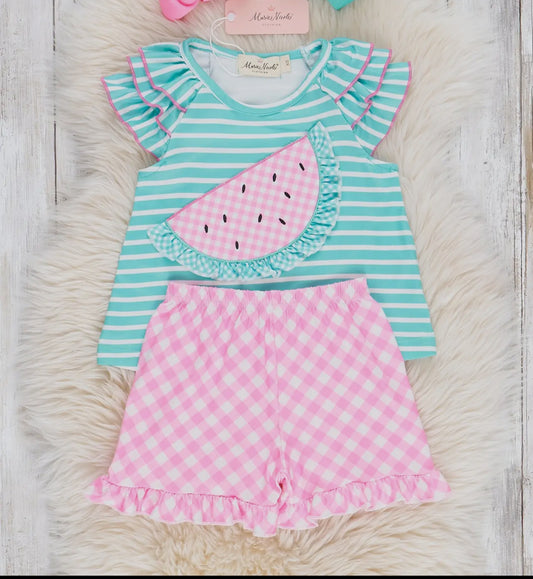 Watermelon Gingham Set