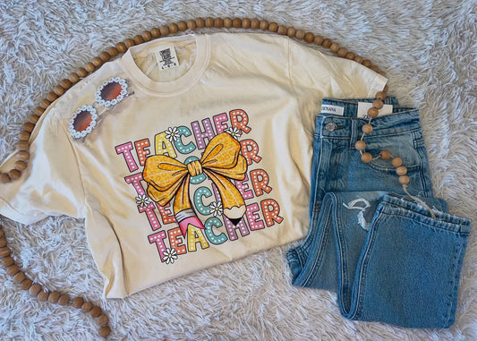 Teacher Stacked Tee