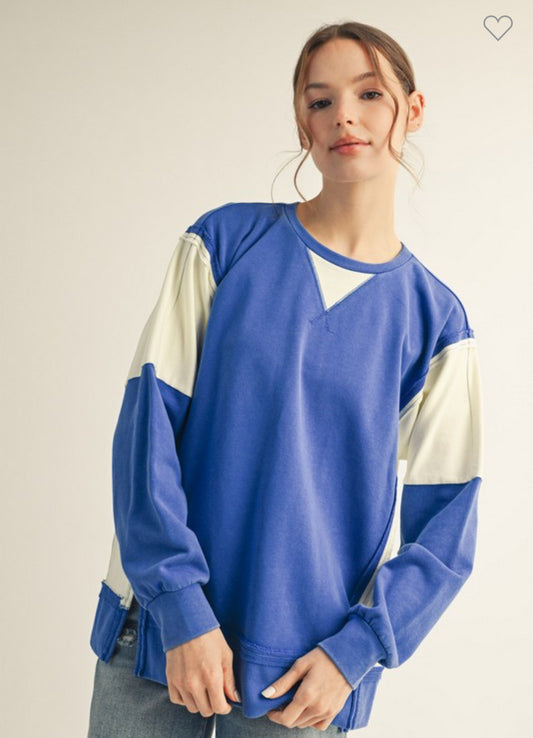 Raw Cut AccentColor Block Game Day Top - Talk of the Town