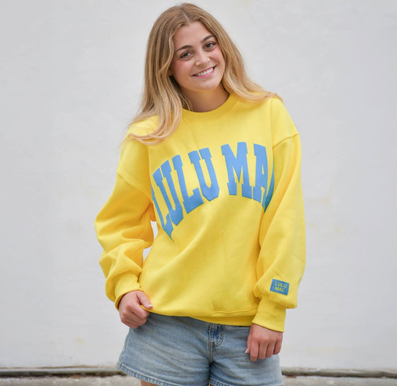 Lulu Mac Yellow/Cyan Puff Sweatshirt