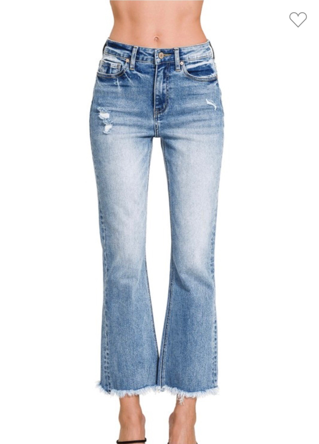 High Rise Straight Denim Pants