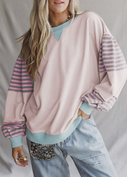 Colorblock Striped Sweatshirt