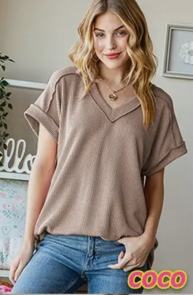 Solid Urban Ribbed Top