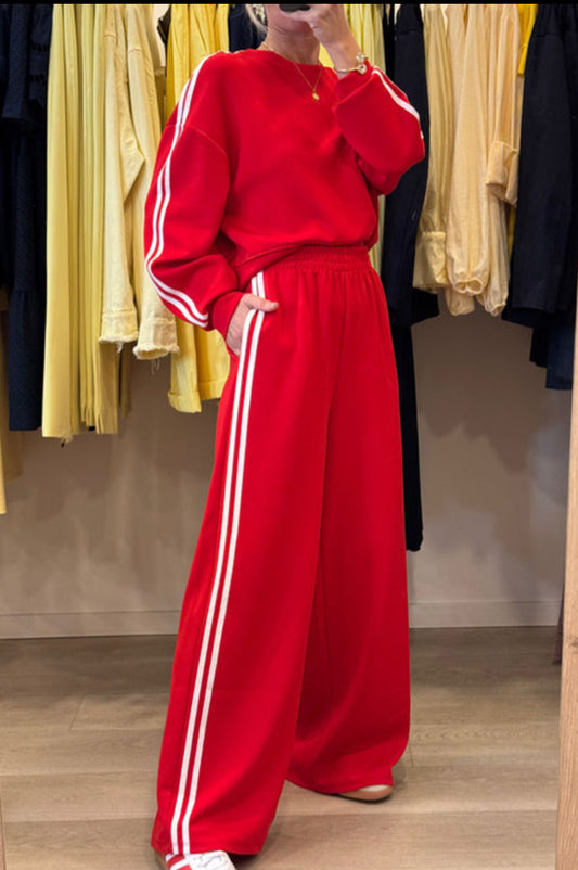 Striped Sweatpants Set