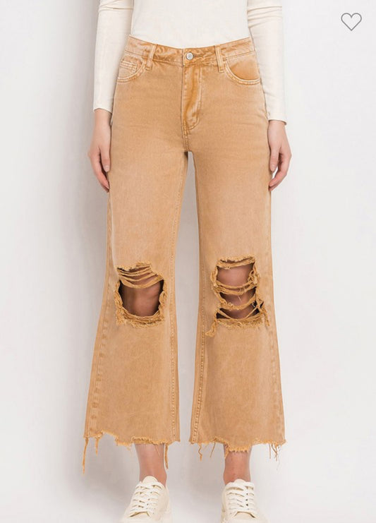90’s Vintage Super High Rise Crop Jeans