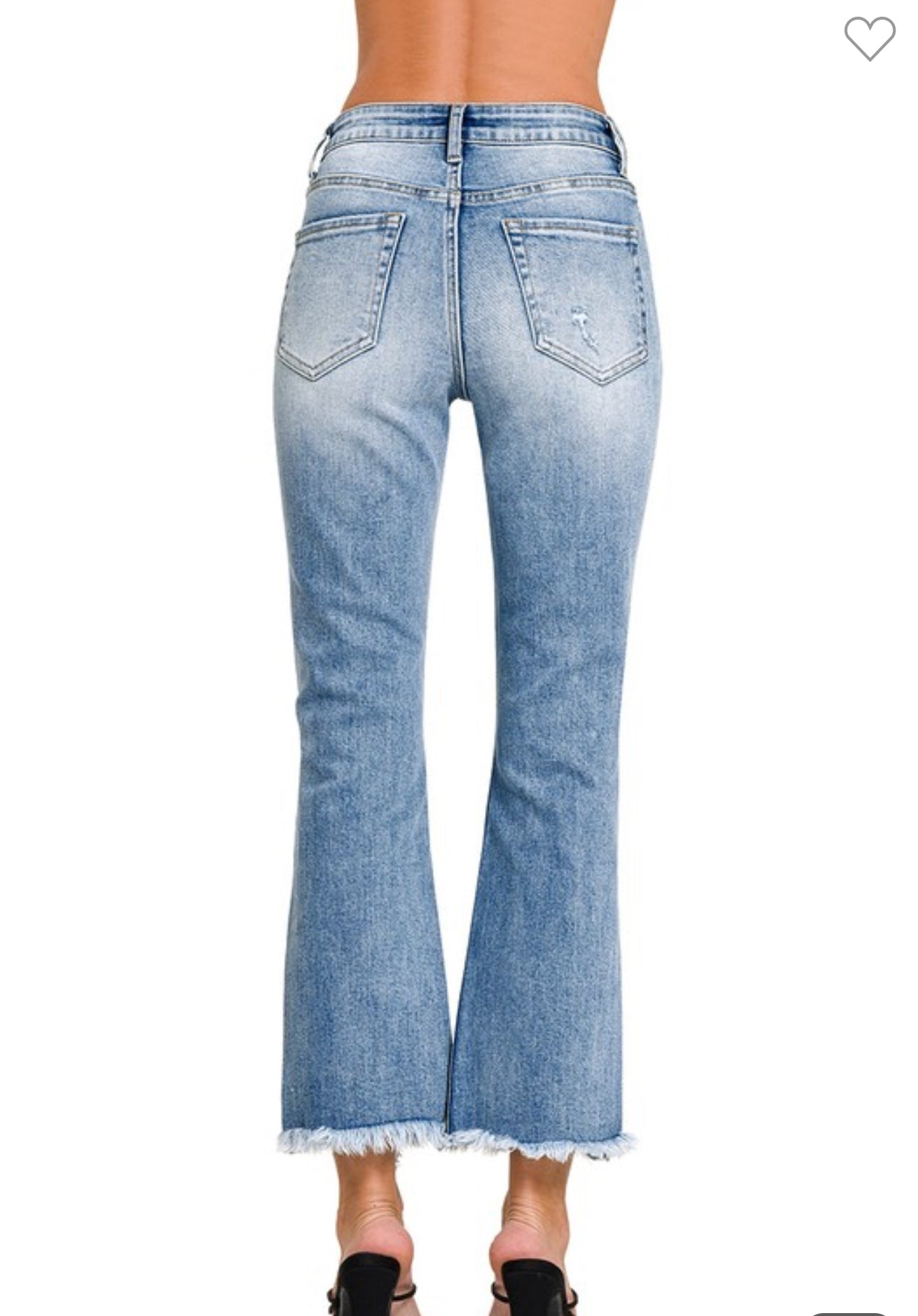High Rise Straight Denim Pants