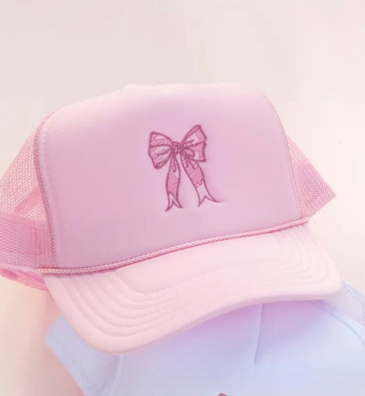 Pink Bow Trucker Hat