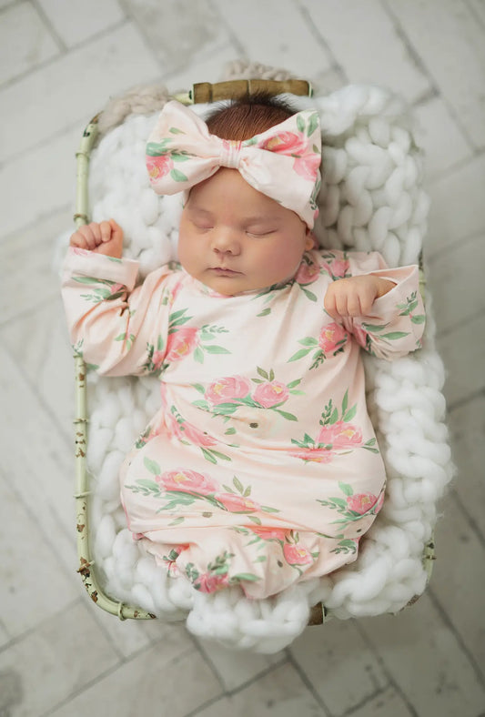 Pinky Pink Rose Gown Set