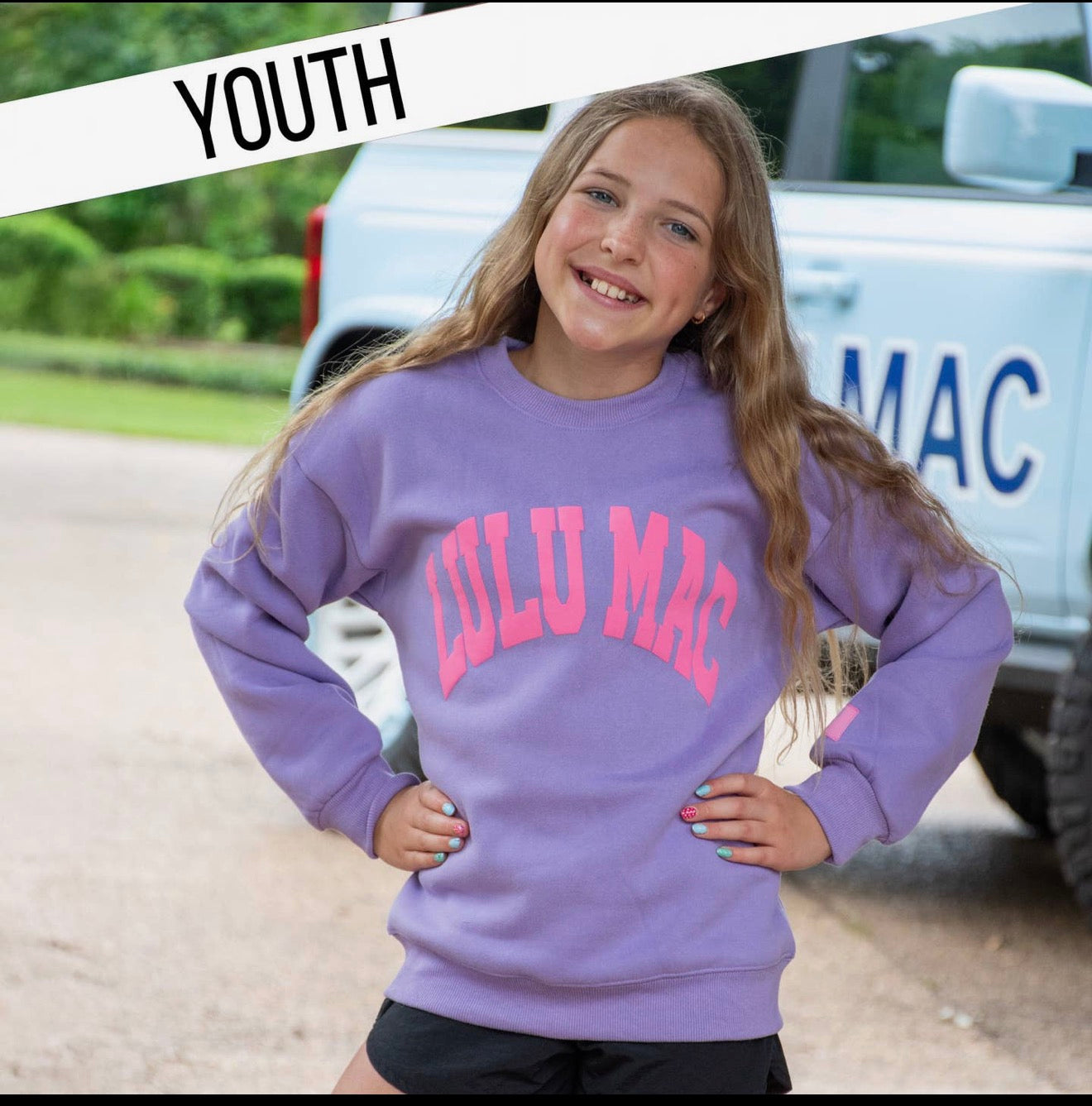 Lulu Mac Youth Purple /Pink Puff Sweatshirt