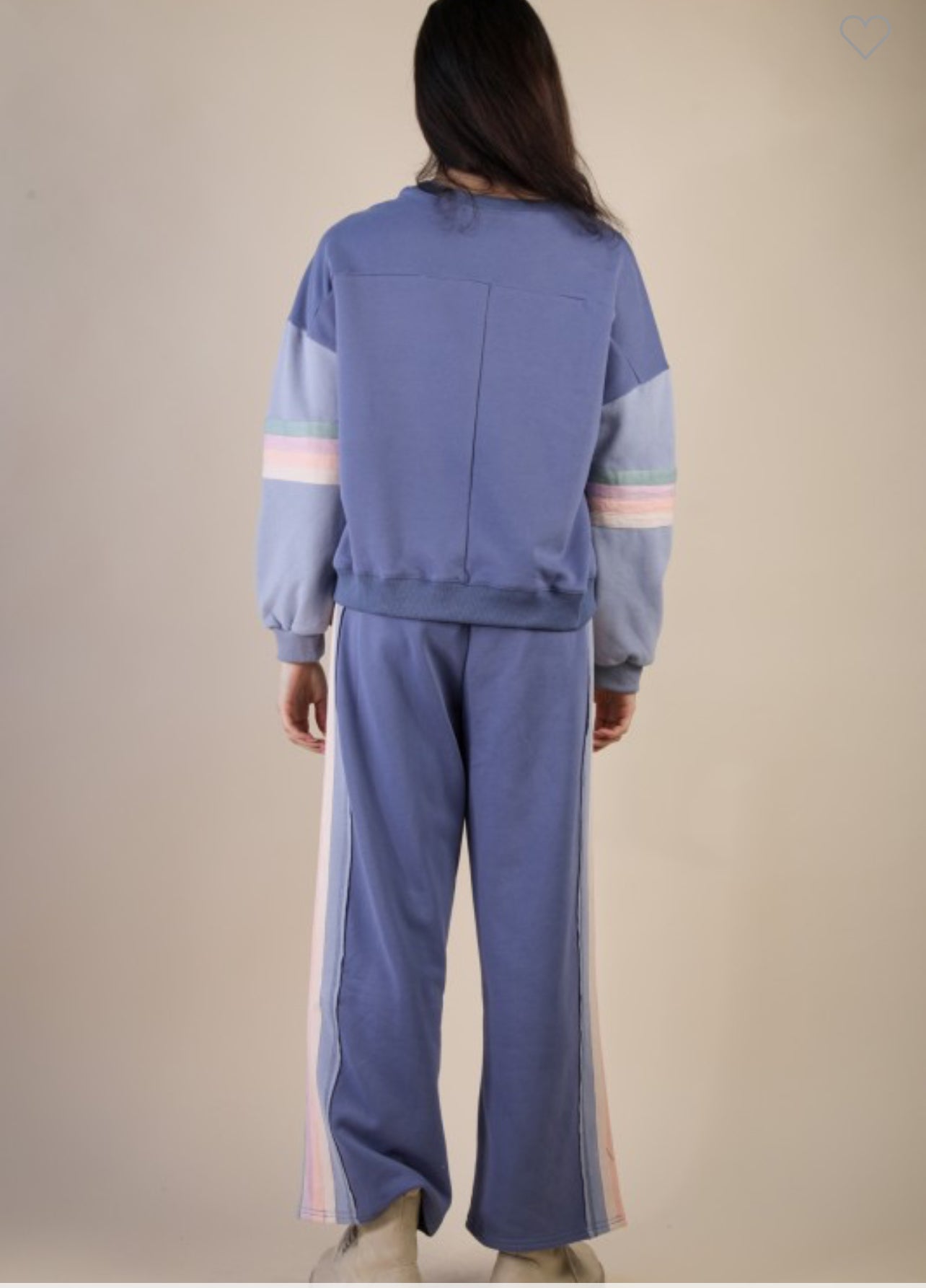 Color Tape Knit Comfy Set - Talk of the Town