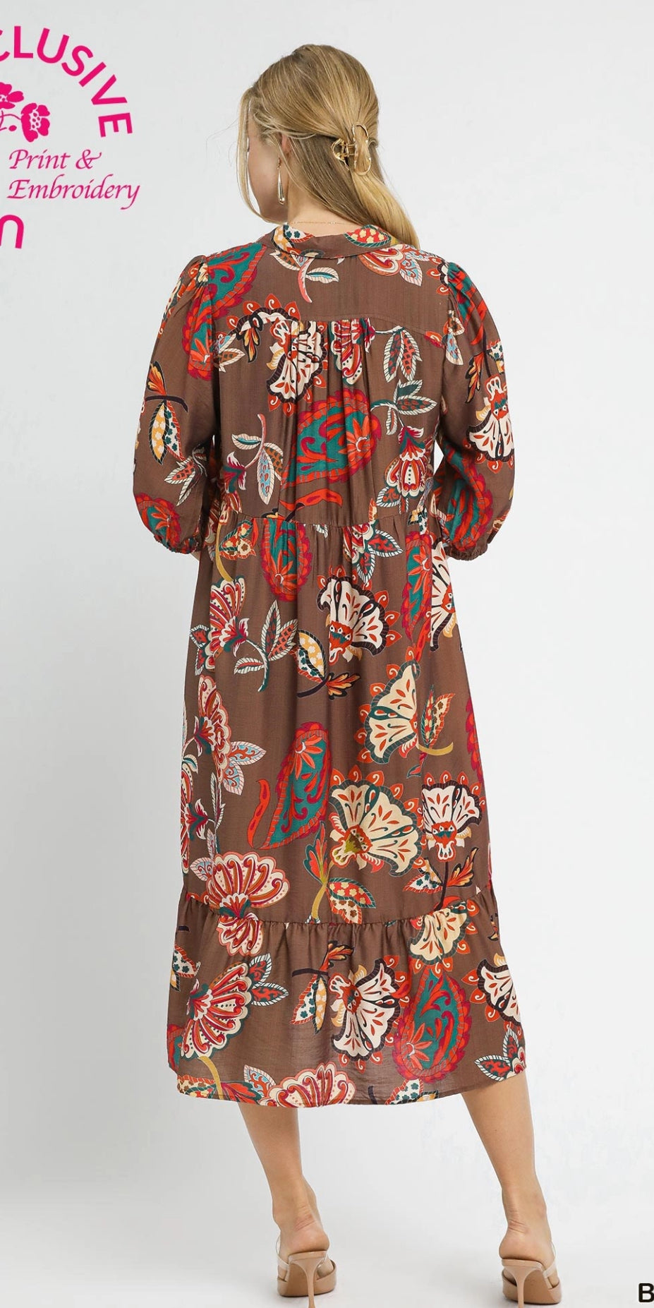 Boho Paisley Print Dress
