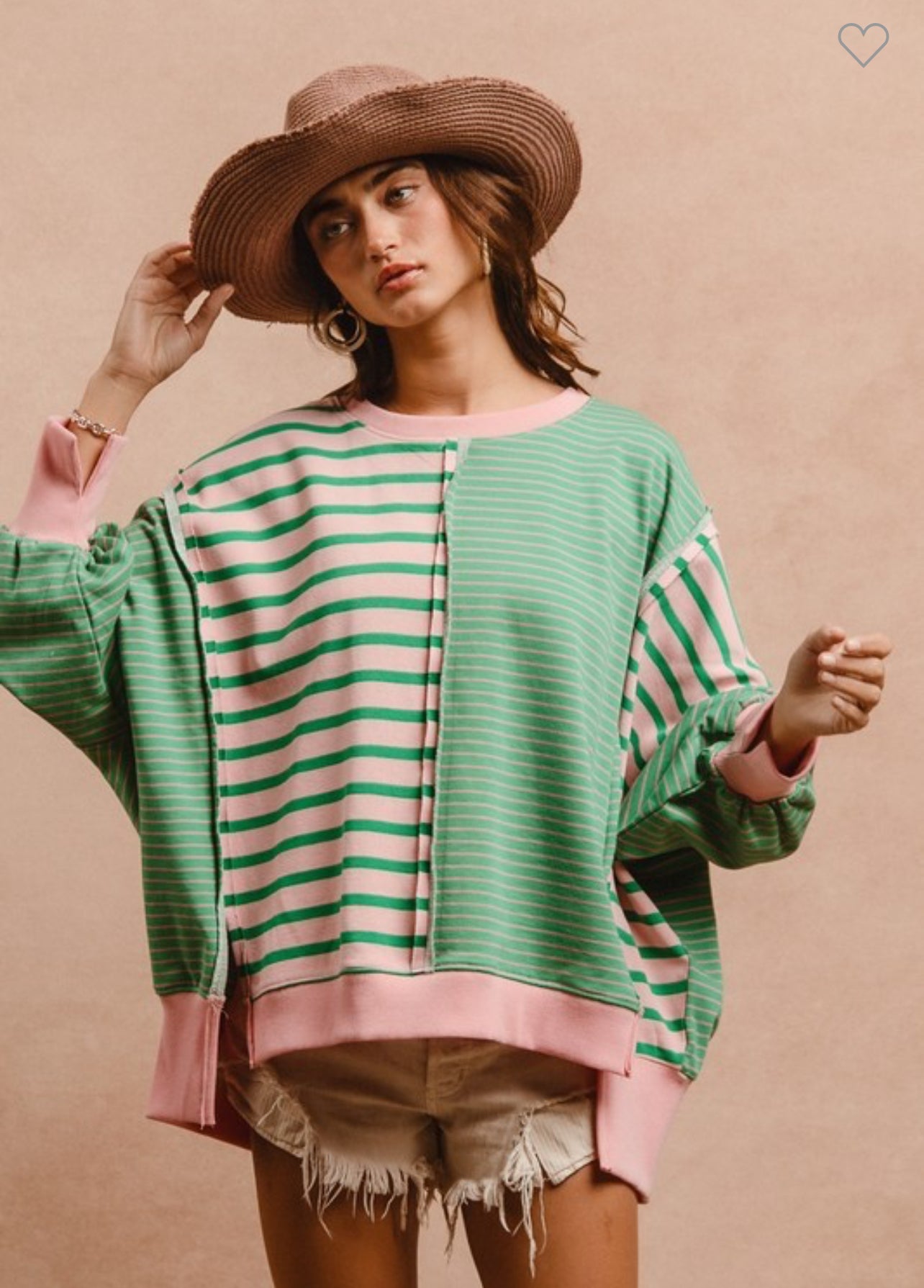 Stripe Mix & Match Loose Fit Top