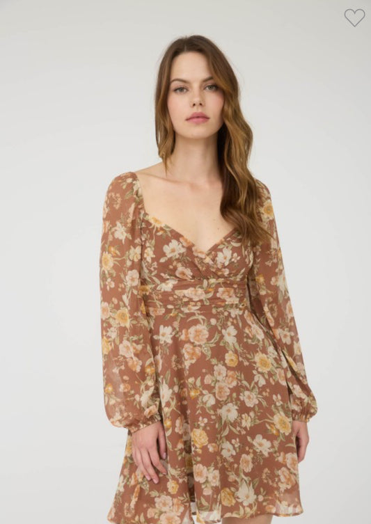 Floral Sweetheart Mini Dress