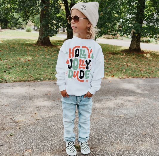 Holly Jolly Dude Sweatshirt - Talk of the Town