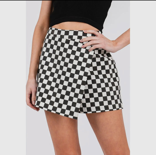 Game Day Checkered Skort