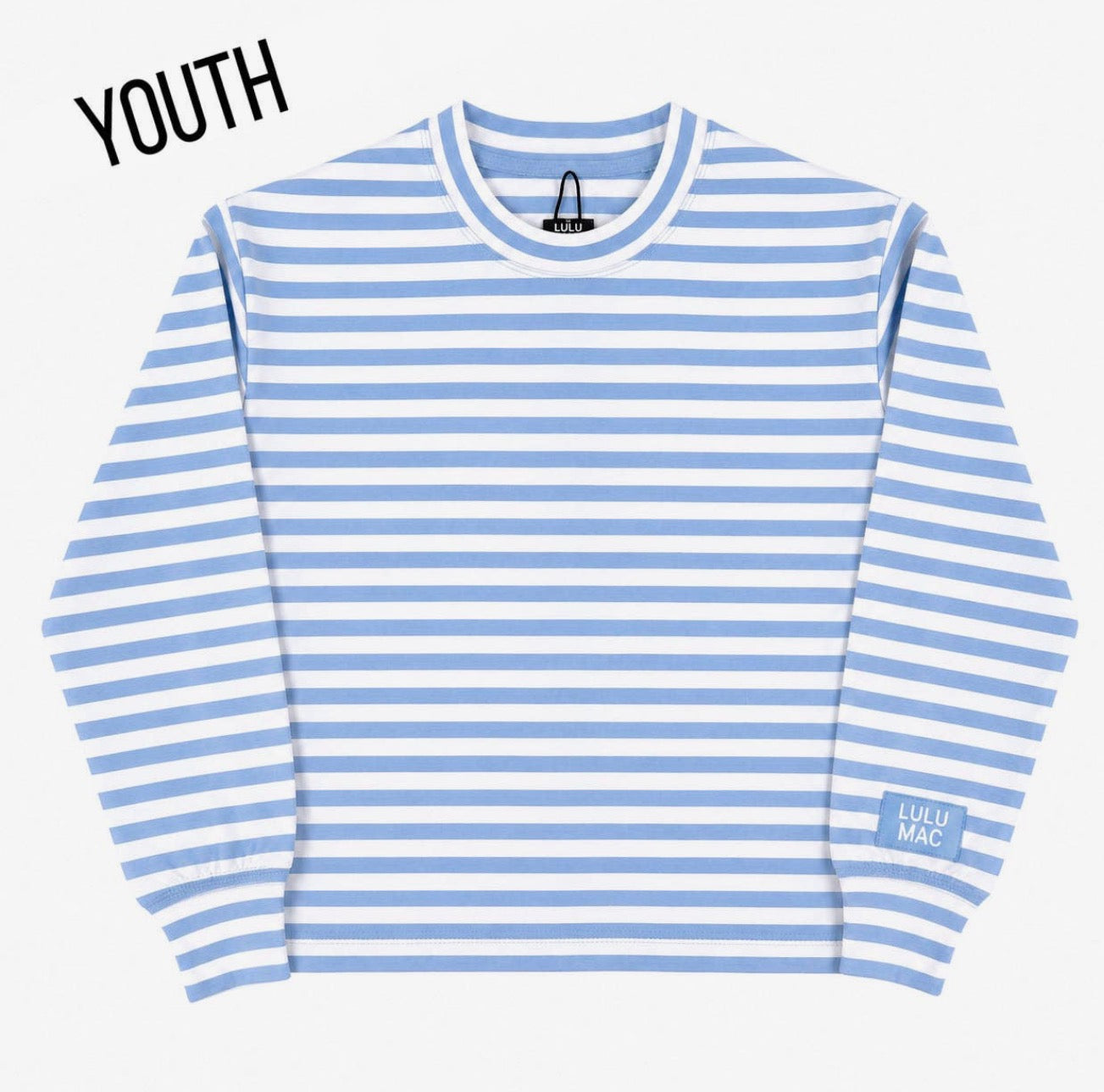 Lulu Mac Kids Striped Patch Long Sleeve Top