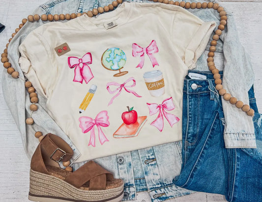 Teacher Bow Tee