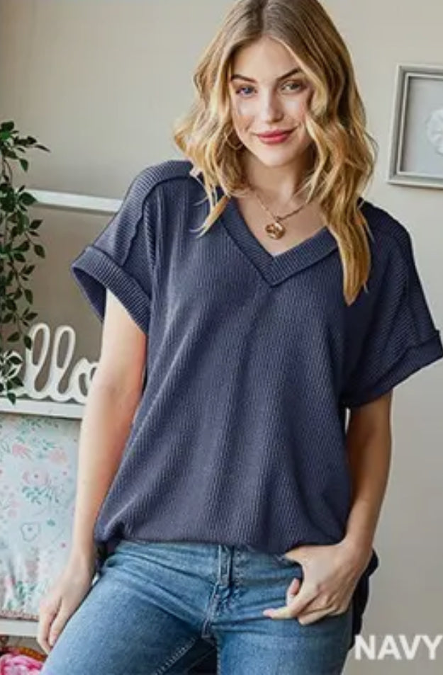 Solid Urban Ribbed Top